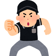 野球の審判のイラスト(アウト)