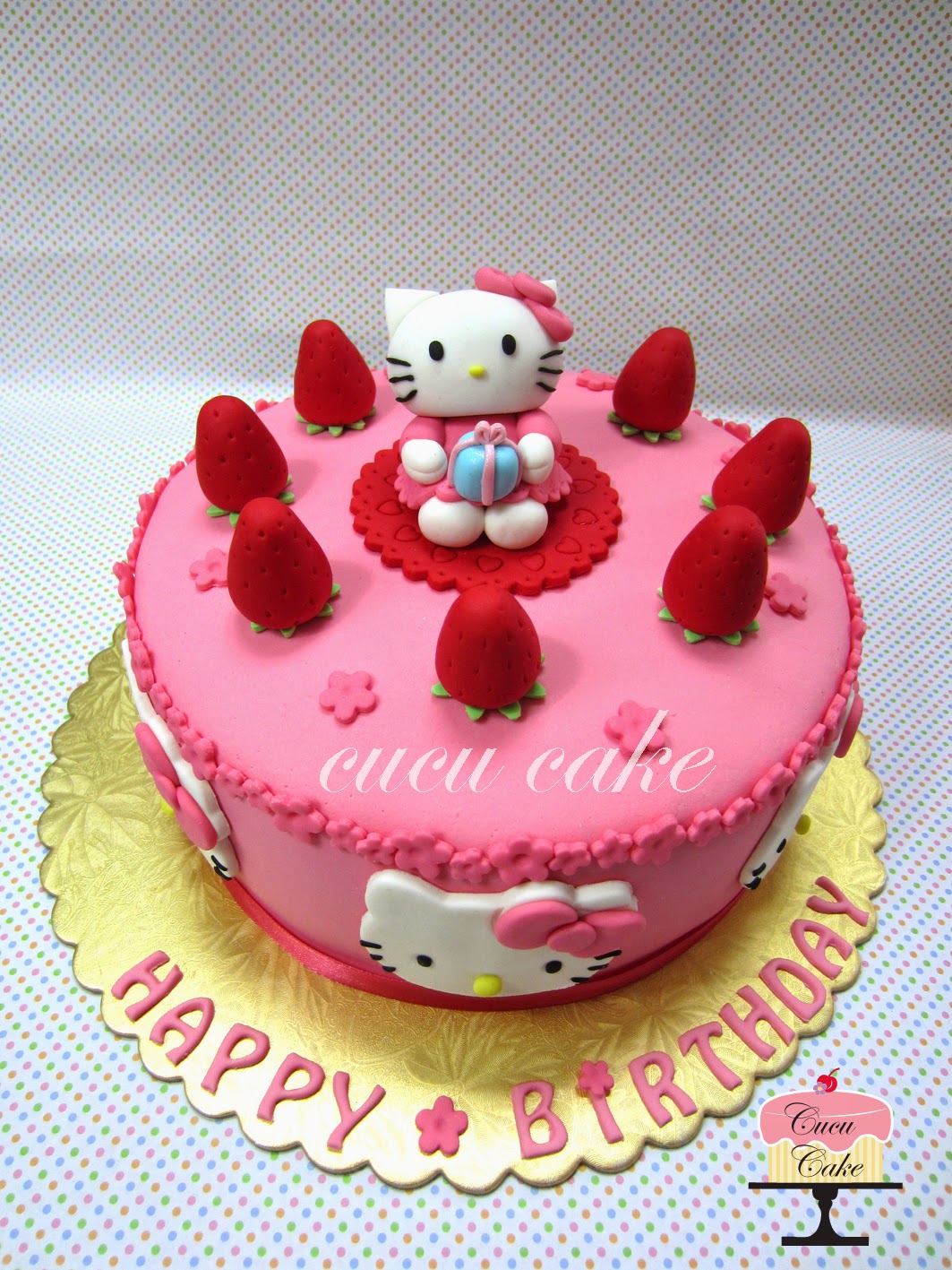 Hello Kitty Pink Cake Cucu Cake