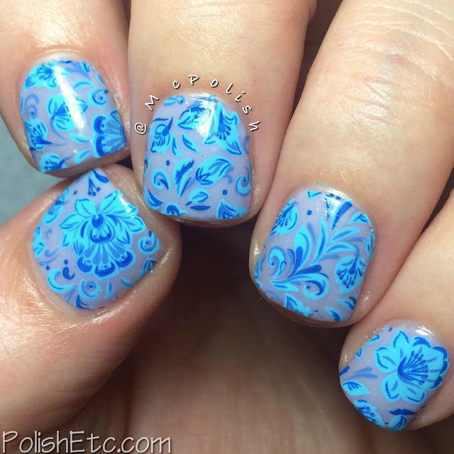 Day 5: Blue Nails for the #31dc2015 by McPolish - KBShimmer decals