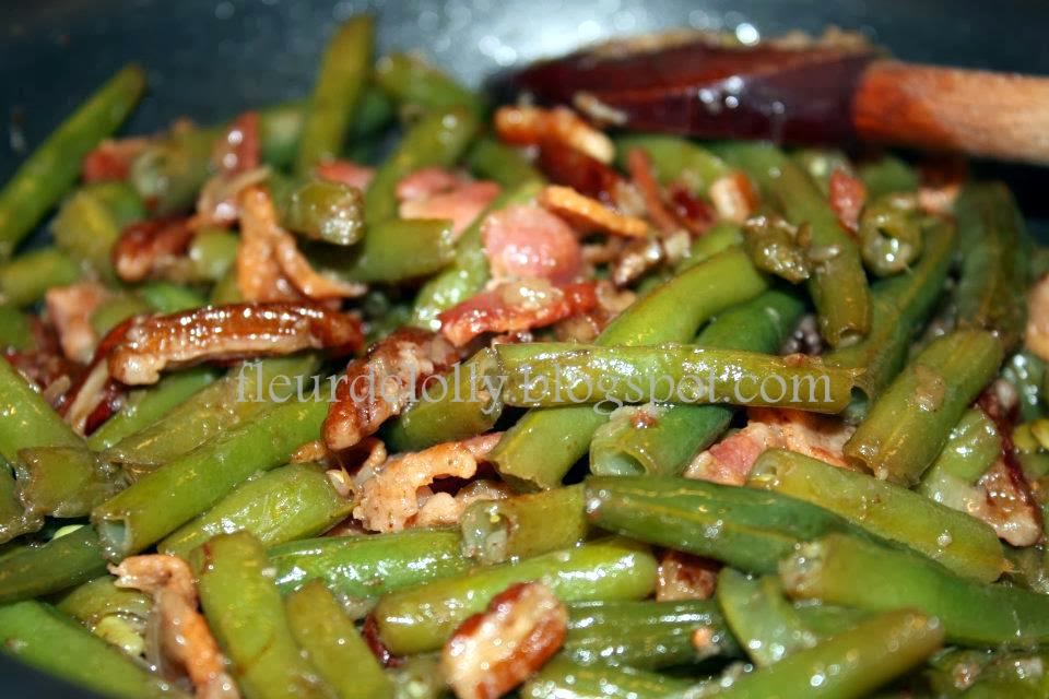 Fleur de Lolly Green Beans with Bacon and Toasted Pecans