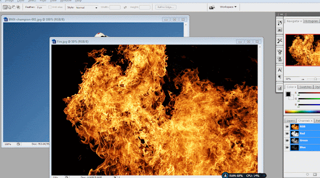 Cara Membuat Efek Terbakar Api di Photoshop