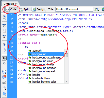 Cara membuat css menggunakan Dreamweaver | DESAIN