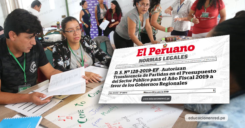 Gobierno subió montos de asignaciones para maestros encargados de dirección de colegios, según D. S. Nº 124-2019-EF Gobierno subió montos de asignaciones para maestros encargados de dirección de colegios, según D. S. Nº 124-2019-EF