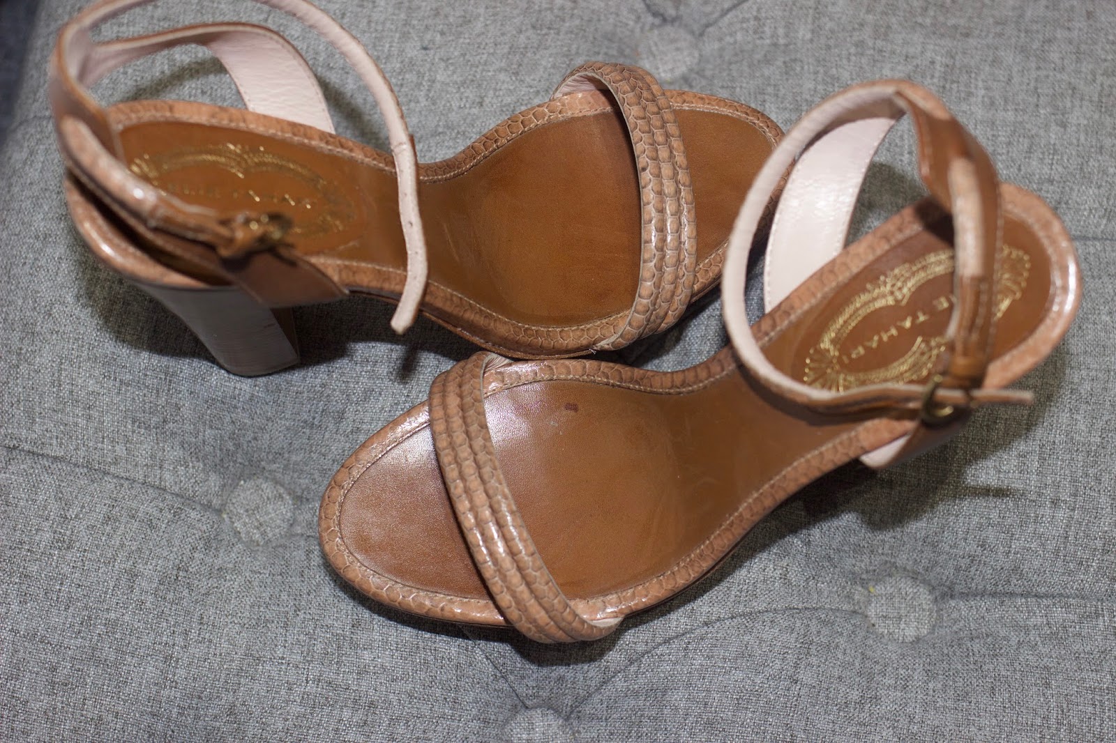 chunky tan shoes