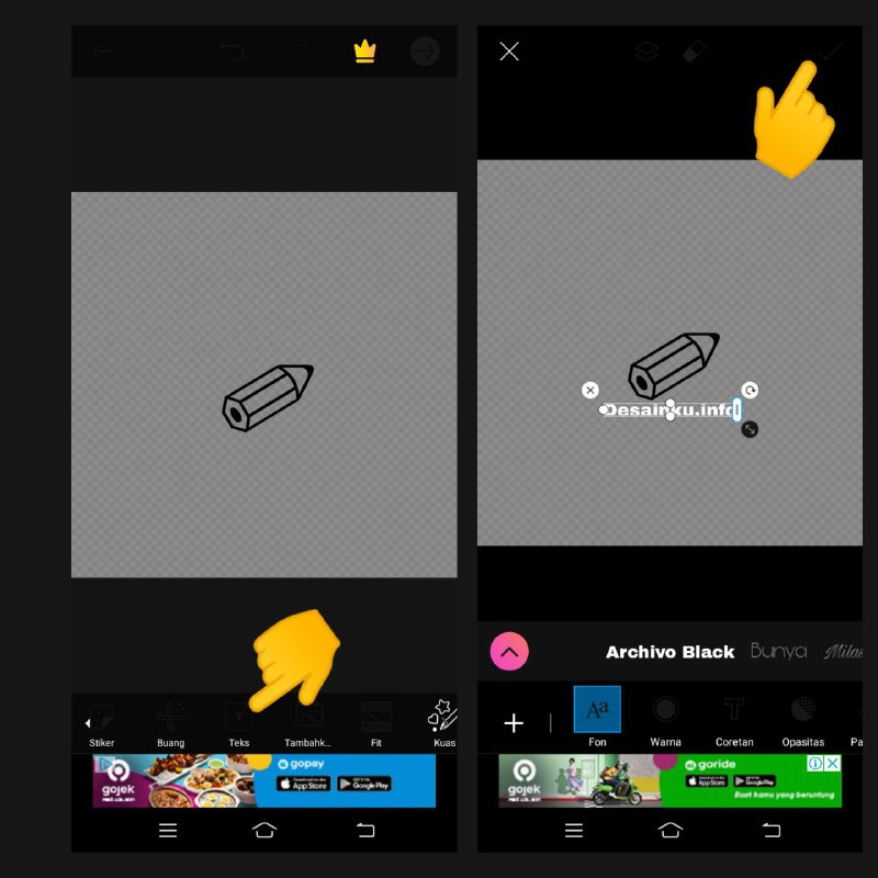 Cara Membuat Watermark Foto di aplikasi Picsart Desainku