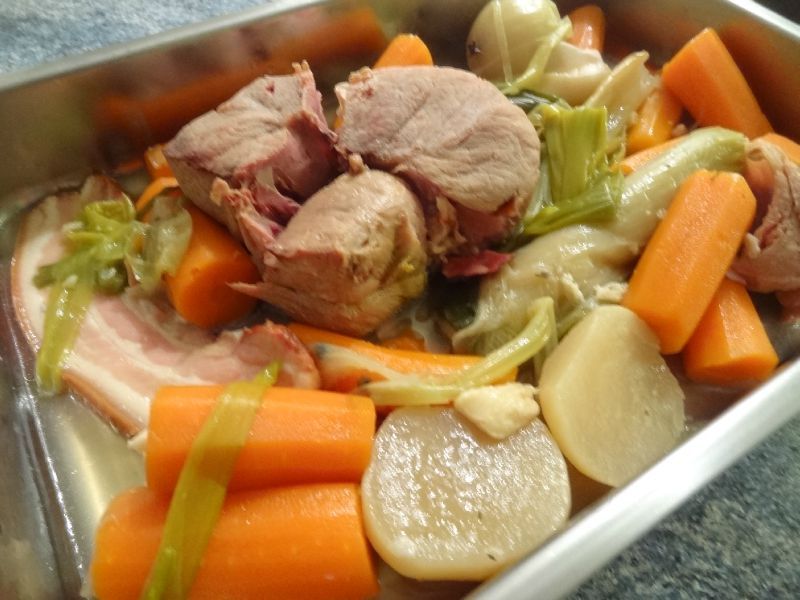 Myhappy cuisine pot au feu au jarret et poitrine à ma facon