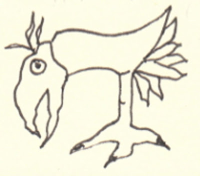 napkin doodle of a bird