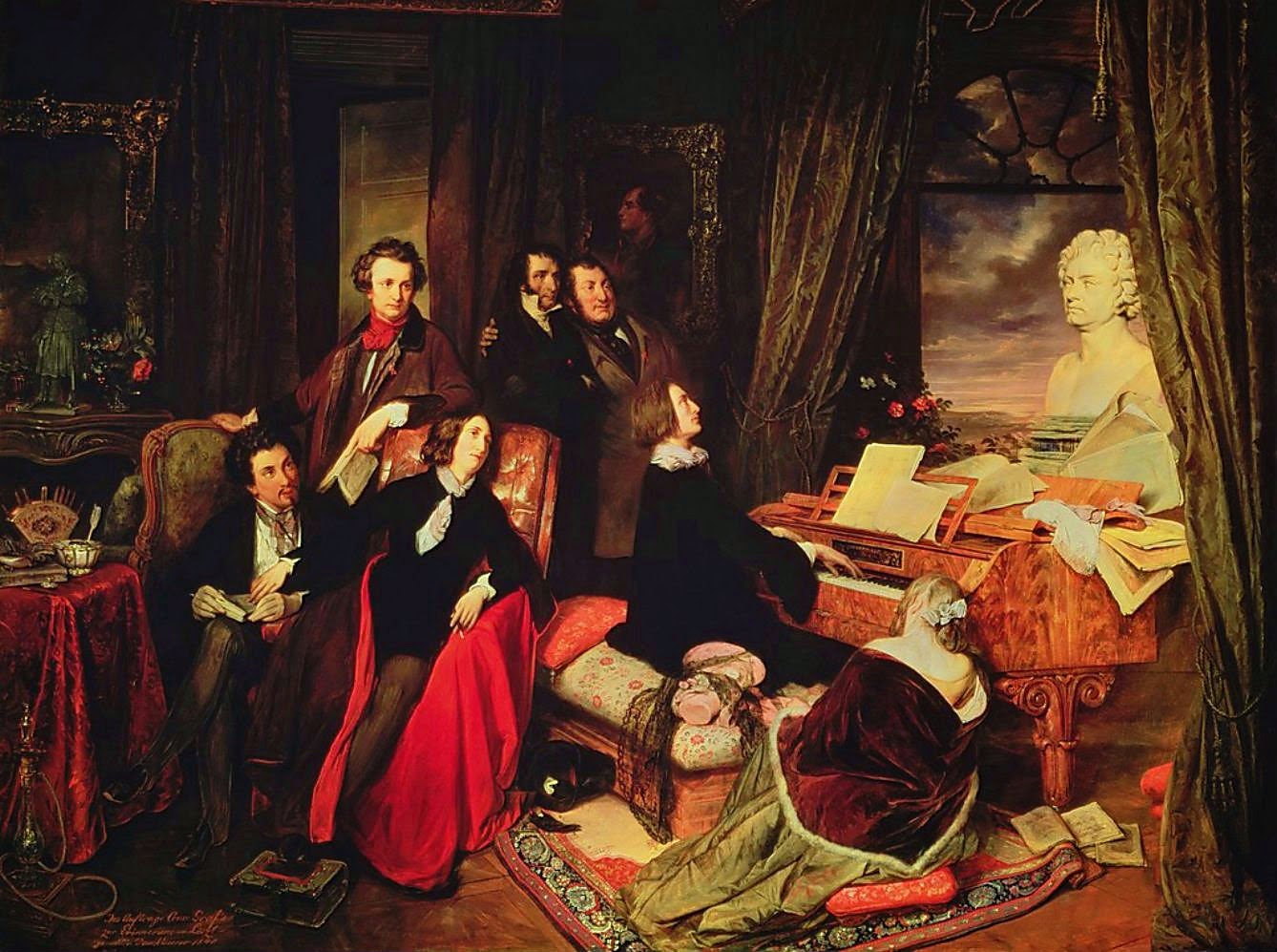 Liszt al piano. 1840