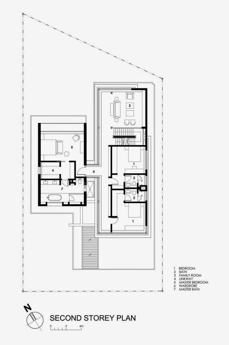 Tropical House Second Storey Plan