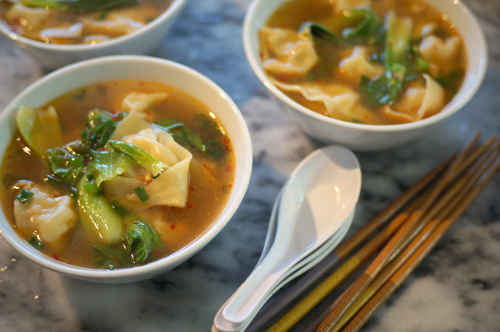 Spicy Chicken Wonton Soup