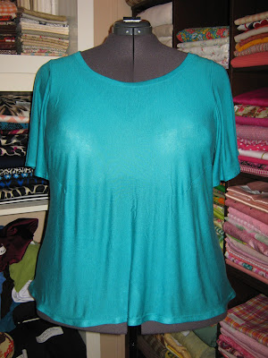 Bright Teal Jersey Knit Flutter Sleeve Top Cato Fashion www.sewplus.blogspot.com