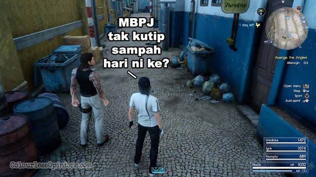 Well at least the garbage truck didn't scratch your car... (find my blog post about MBPJ garbage truck) FINAL FANTASY XV malaysia meme