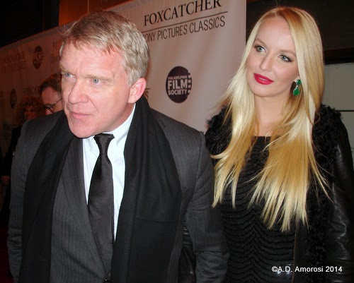 Anthony Michael Hall and Lucia Oskerova at Philadelphia's Foxcatcher premiere