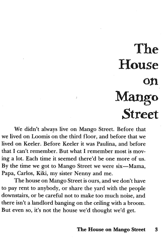 The House On Mango Street Pdf By Sandra Cisneros Download Easily