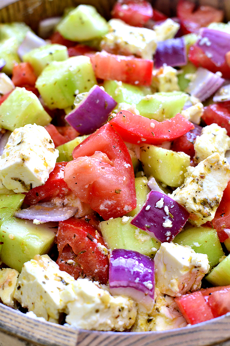 TOMATO, CUCUMBER & FETA SALAD