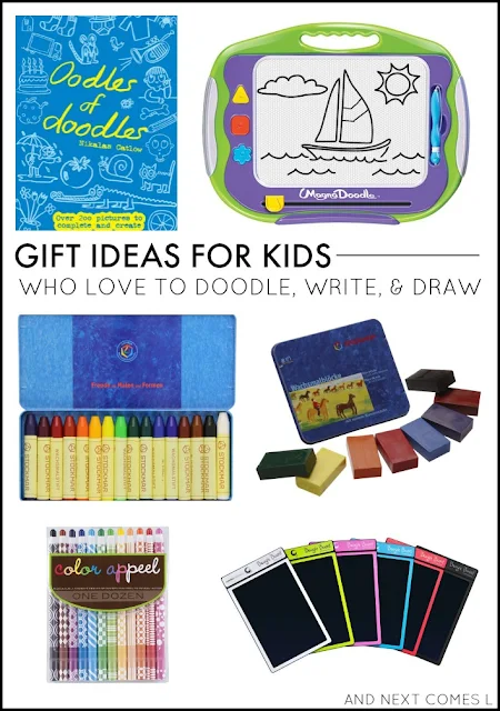 Gift ideas for kids who love to doodle, write, and draw from And Next Comes L