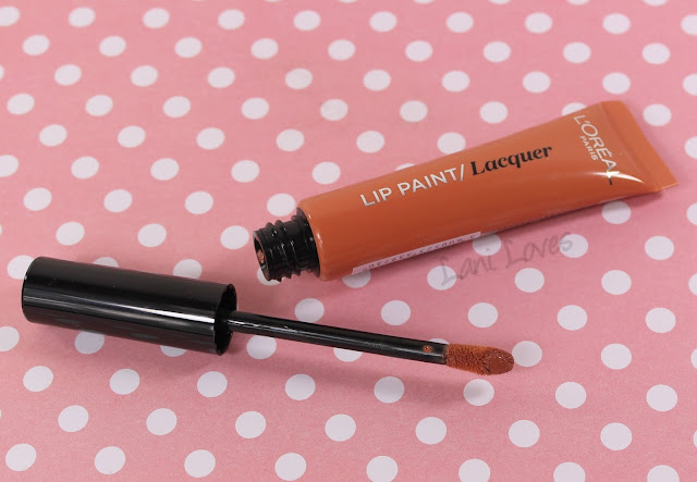 L'Oreal Lip Paint Lacquer - Gone With The Nude Swatches & Review