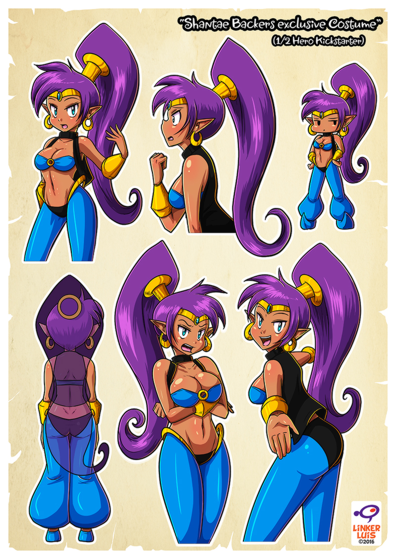 Shantae Character Ref and Alternate version.