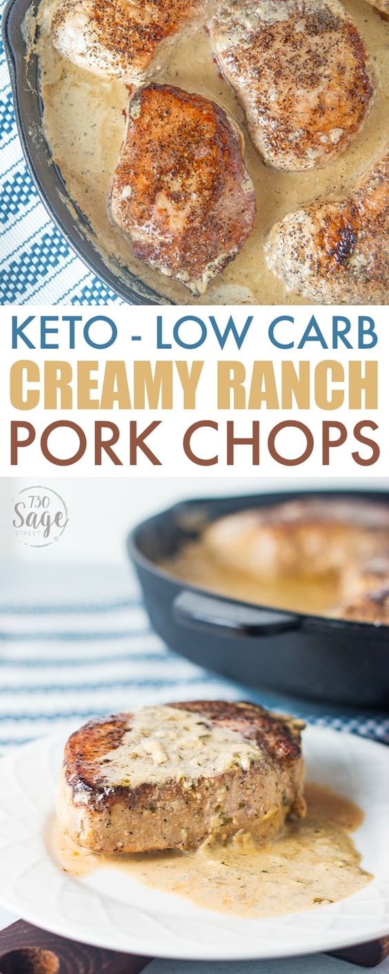 KETO PORK CHOPS RECIPE CREAMY RANCH PORK CHOPS RECIPES
