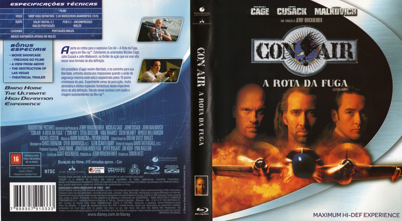 Capas Filmes Ação Con Air A Rota da Fuga