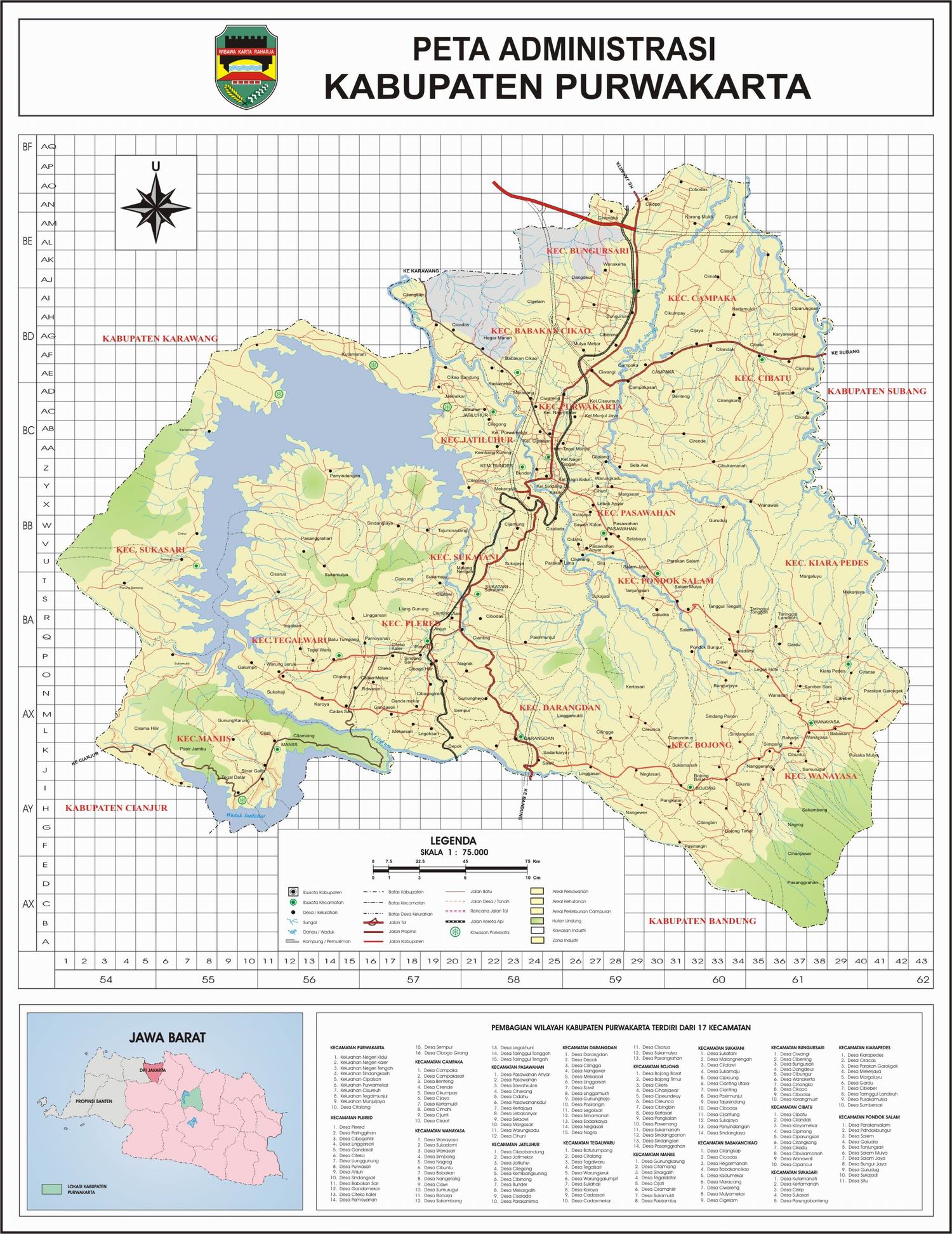 Peta Kota: Peta Kabupaten Purwakarta
