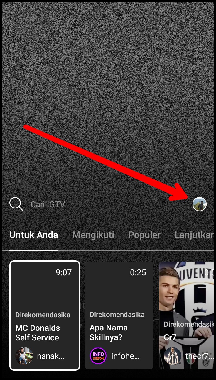 cara upload video di igtv