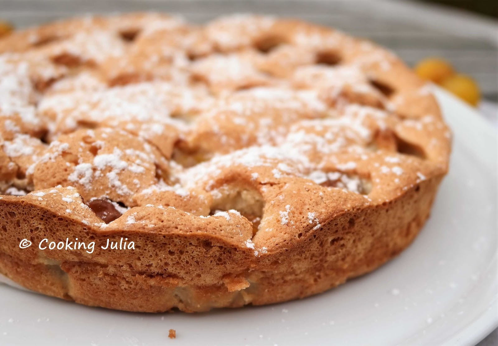 COOKING JULIA : GÂTEAU LORRAIN LÉGER AUX MIRABELLES