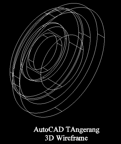 Visual Style metode Wireframe dalam AutoCAD
