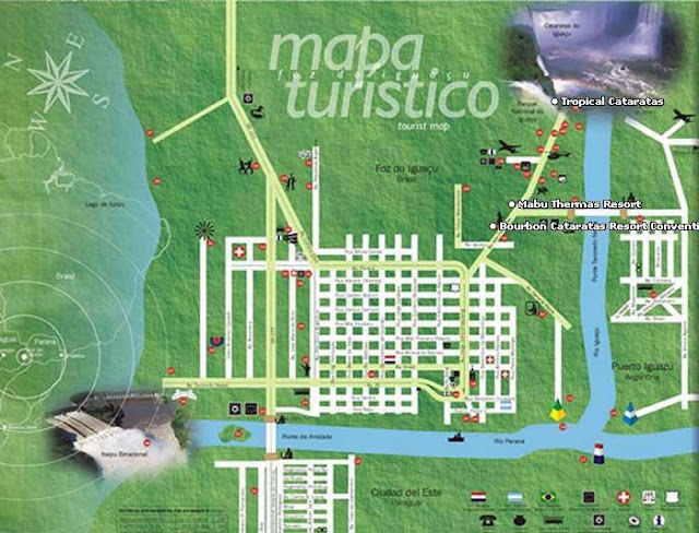 Mapa turístico de Foz do Iguaçu