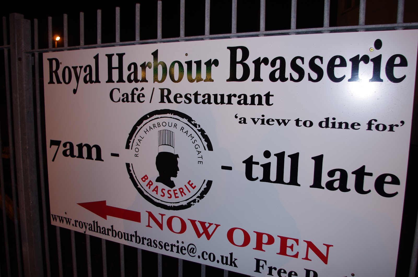 The Royal Harbour Brasserie, on the end of Ramsgate’s