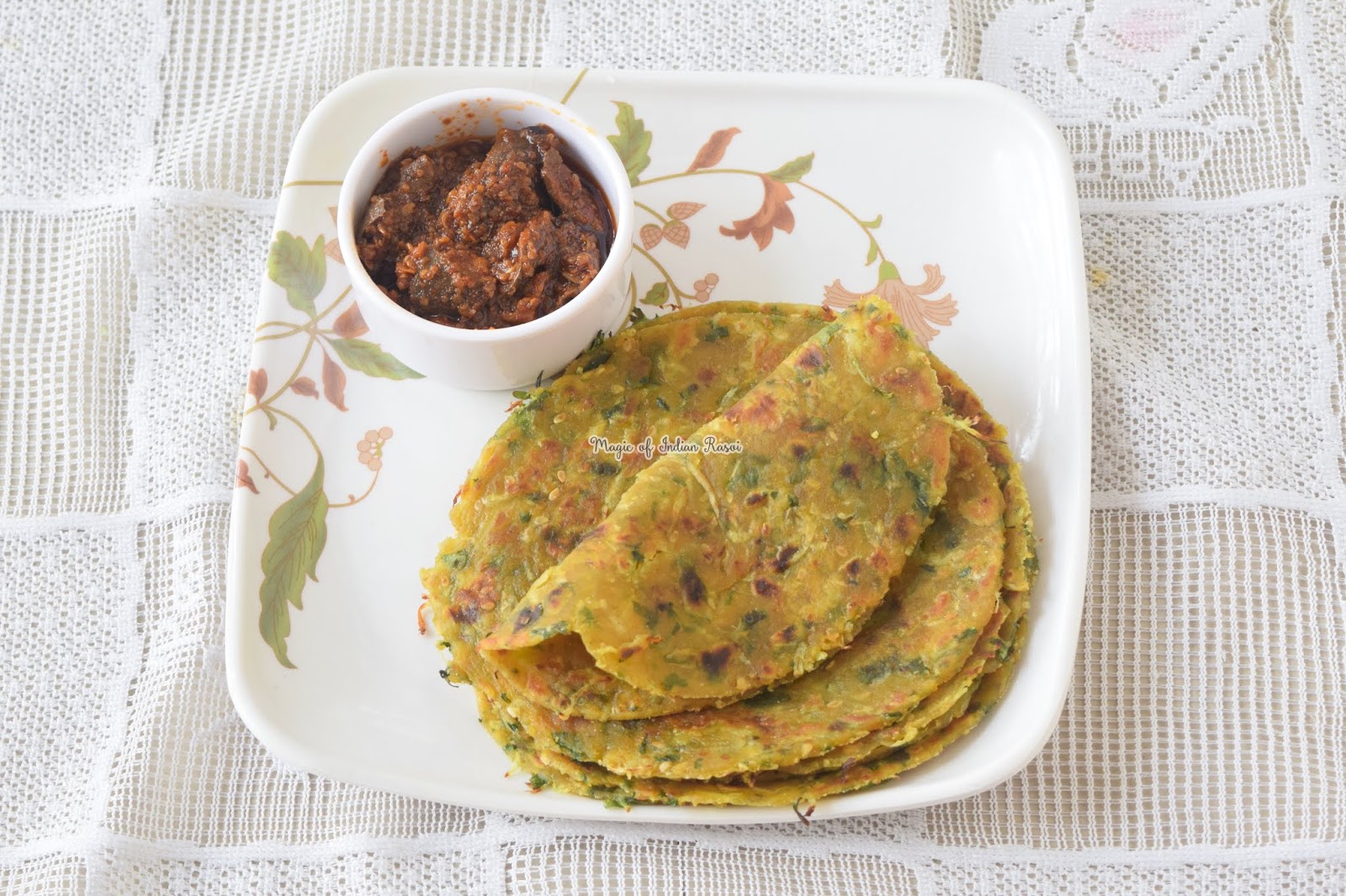 Dudhi Thepla Recipe - Lauki Paratha  - दूधीलौकी का थेपला रेसिपी - Priya R - Magic of Indian Rasoi