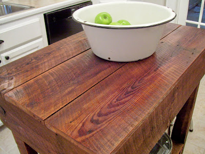 our vintage home love: How To Build A Rustic Kitchen Table Island