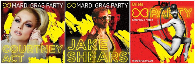 Close-up of stylish shoes featuring Mardi Gras 2019 colors and designs