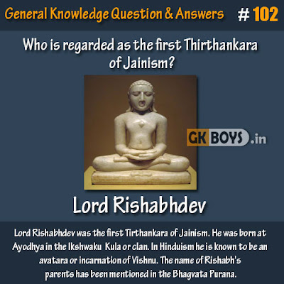 Who is regarded as the first Thirthankara of Jainism?