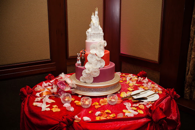 Wedding Cake - Wedding Reception in Trillium Room, Grand Californian Hotel 