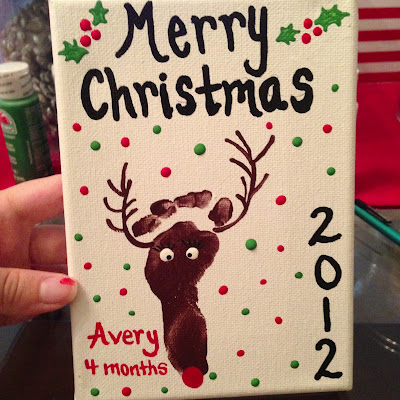 simply made with love: Baby Reindeer Footprint Craft