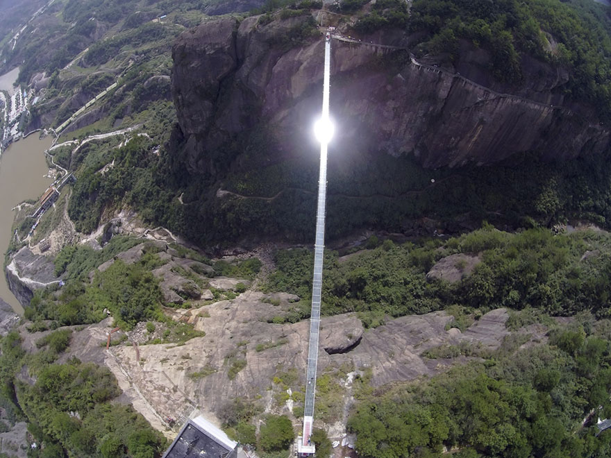 World’s Longest Glass Bridge, 590ft High, Opens In China – Tourists Too Scared To Walk It