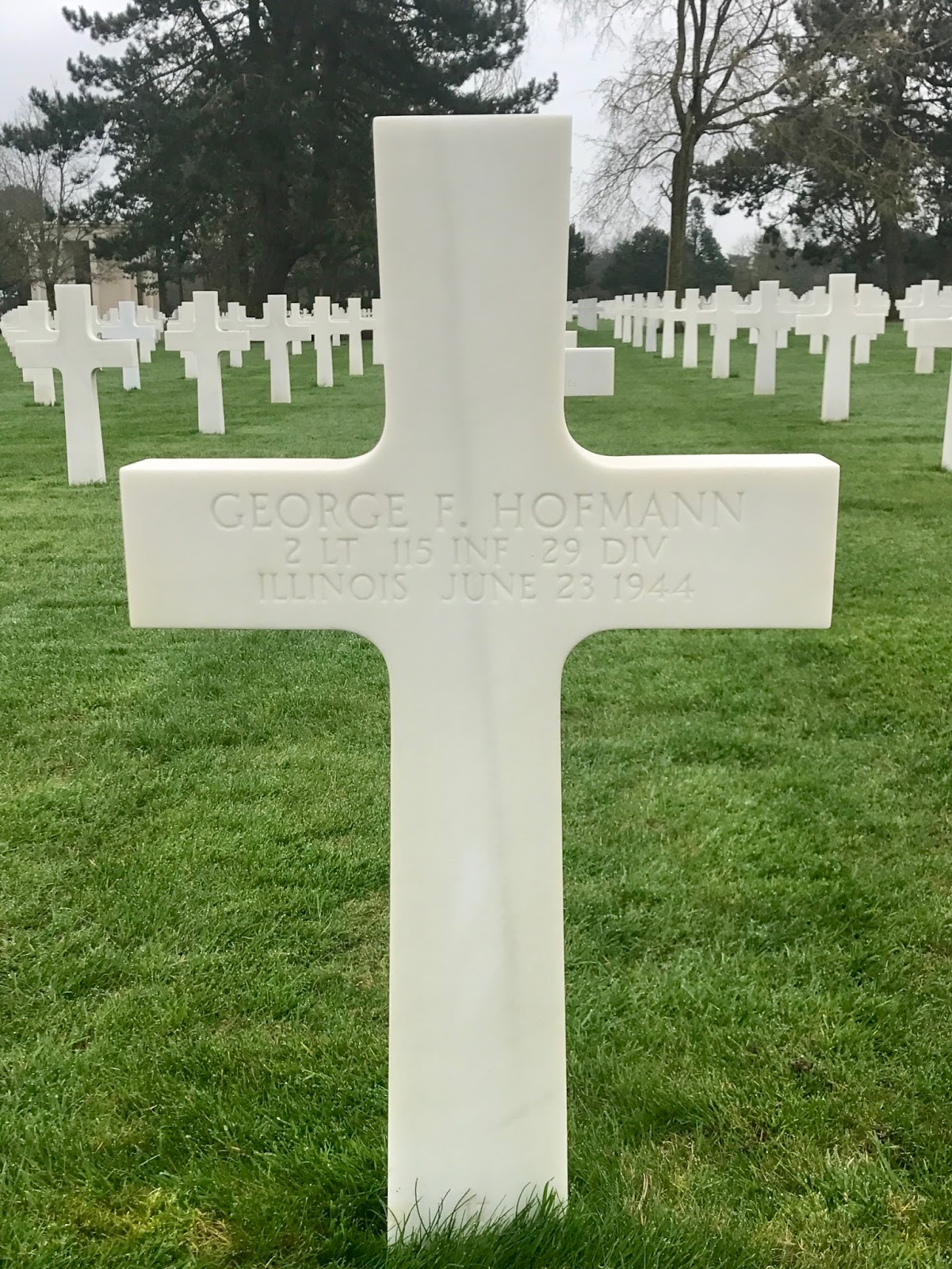 116th Infantry Regiment Roll Of Honor 2lt George F Hofmann