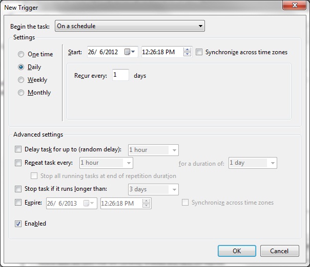 7. In Actions, click new
