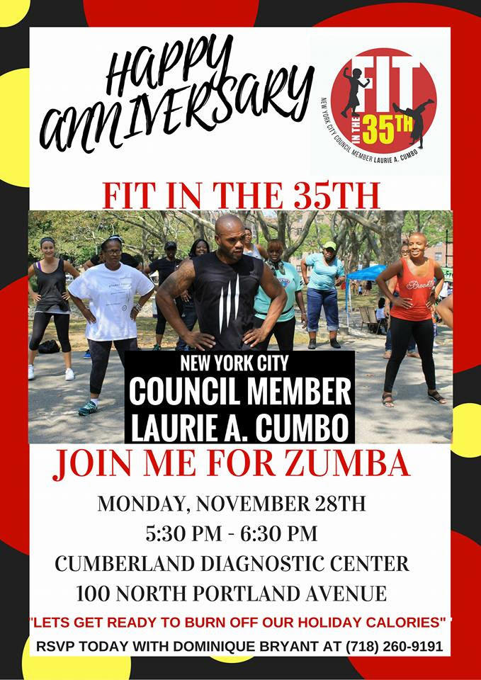 mcbrooklyn Afterwork Zumba in Brooklyn Monday with Laurie Cumbo