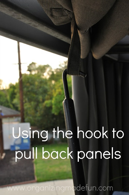 Use hook to pull panels back
