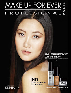 unretouched beauty campaign, make up for ever campaign, HD makeup