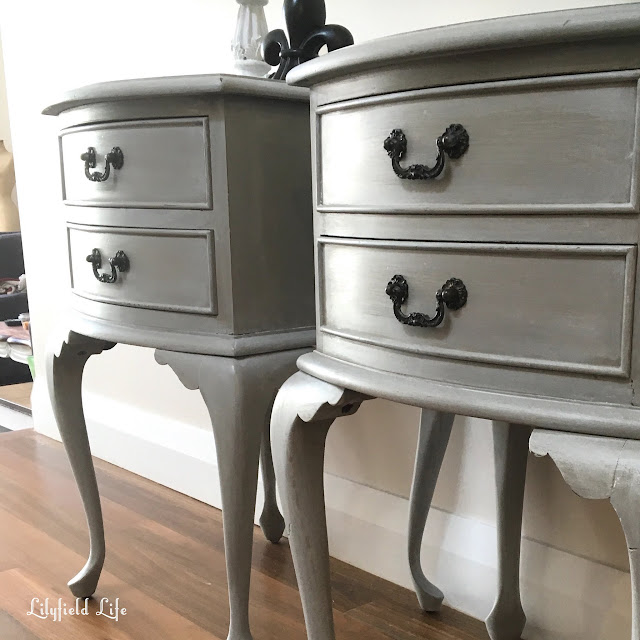 Lime washed french bedside tables Lilyfield life
