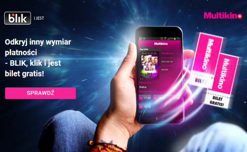 BLIK OneClick w aplikacji mobilnej Multikino i promocja drugi bilet gratis! Promocje i wyprzedaże