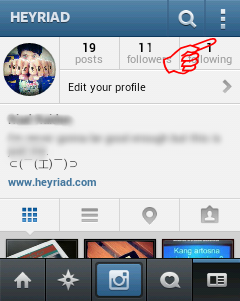 Mengganti foto profil instagram