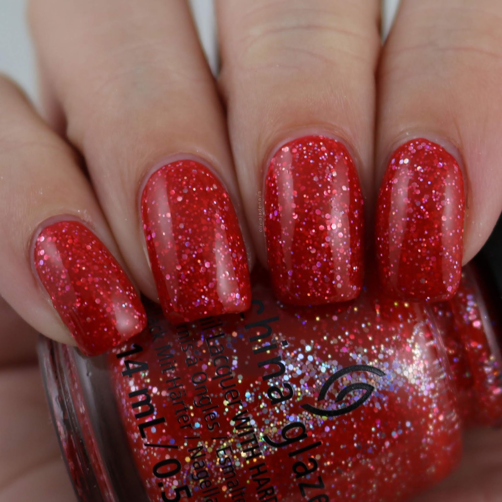 China Glaze x Sesame Street Living In The Elmo-ment swatched by Olivia Jade Nails