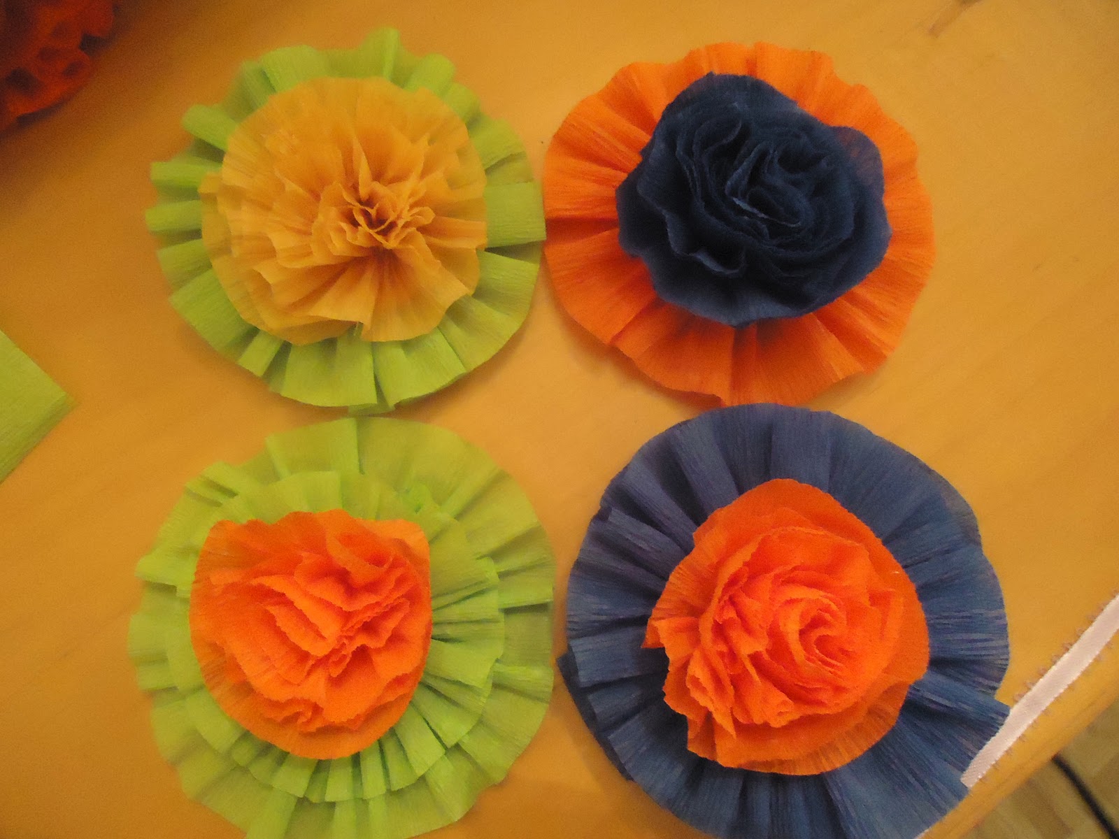 Frugal Home Design Crepe Paper Rosettes Tutorial