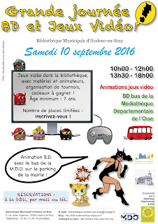 Affiche Grande Journée BD et Jeux Vidéo ! BM Hodenc