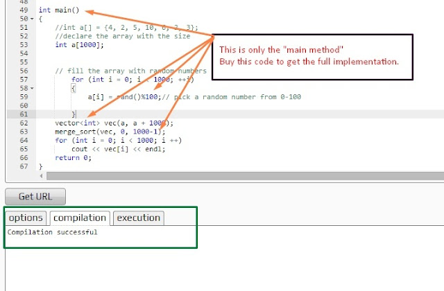Merge Sort using Multi threading in C++