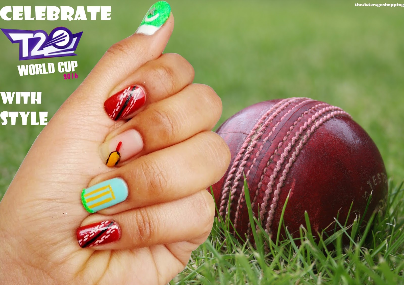 NOTD CRICKET WORLD CUP NAILS The Sisters Go Shopping